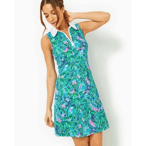 🏌️ LILLY PULITZER UPF 50+ Luxletic Silvia Dress with Pockets & Shorts XL NWT - Picture 13 of 16